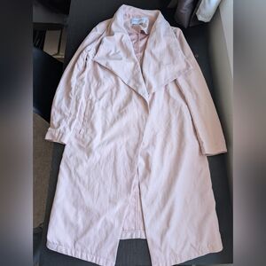 Cupcakes and Cashmere Pink Faux Suede Trench Coat